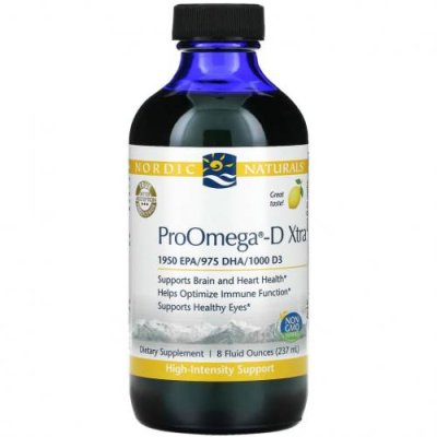 Nordic Naturals, ProOmega-D Xtra, лимон, 237 мл (8 жидк. Унций) / Рыбий жир омега-3 | Аптека | V4.Ru: Маркетплейс