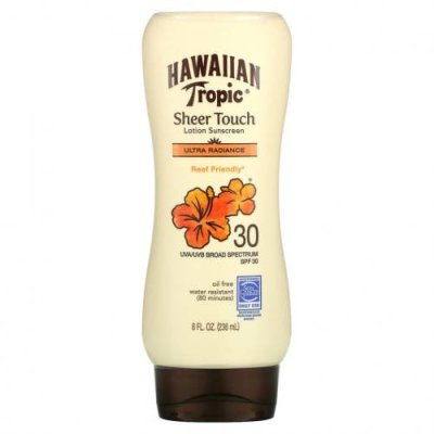 Hawaiian Tropic, Sheer Touch, Ultra Radiance, солнцезащитный лосьон с SPF 30, 236 мл / Солнцезащитные средства | Аптека | V4.Ru: Маркетплейс