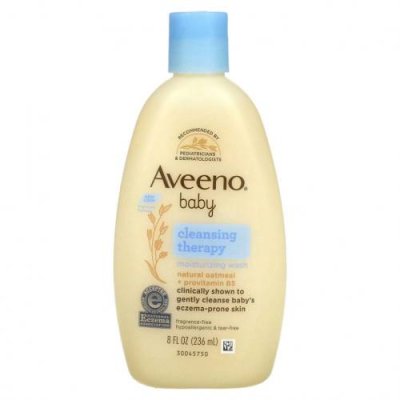 Aveeno, Baby, увлажняющее средство для умывания Cleansing Therapy, без запаха, 236 мл (8 жидких унций) / Средство для купания и гель для душа для малышей | Аптека | V4.Ru: Маркетплейс