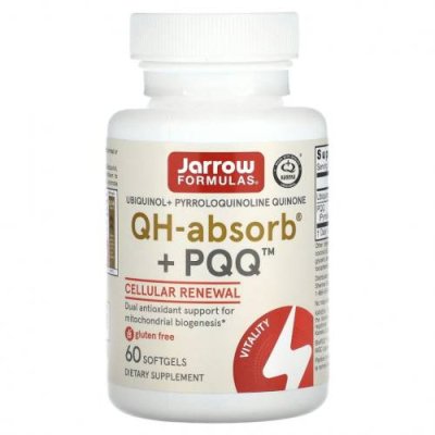 Jarrow Formulas, убихинол, QH-Absorb + PPQ, 60 мягких таблеток / Ubiquinol, CoQ10 | Аптека | V4.Ru: Маркетплейс