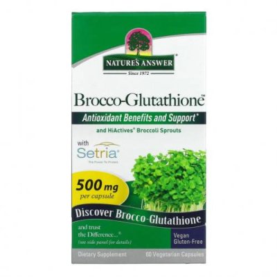 Nature's Answer, Brocco-Glutathione, средство с брокколи и глутатионом, 500 мг, 60 растительных капсул / Брокколи | Аптека | V4.Ru: Маркетплейс