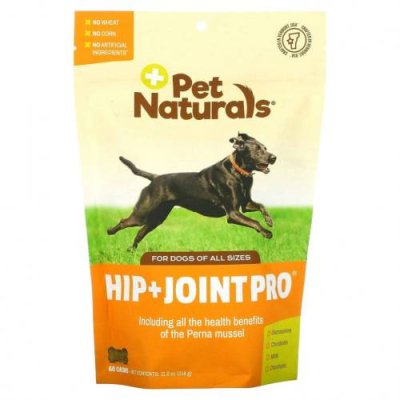 Pet Naturals of Vermont, Hip + Joint Max, For Dogs, 60 Chews, 11.2 oz (318 g) / Витамины и минералы для питомцев | Аптека | V4.Ru: Маркетплейс