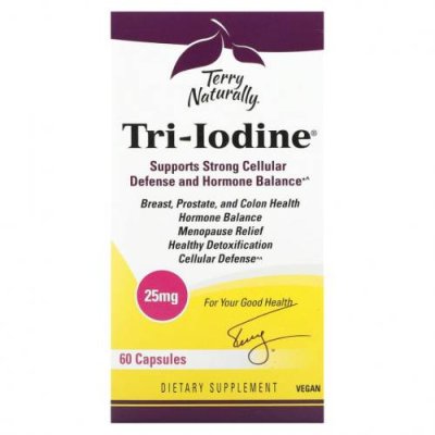 Terry Naturally, Tri-Iodine, 25 мг, 60 капсул / Йод | Аптека | V4.Ru: Маркетплейс