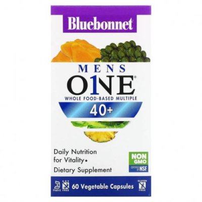 Bluebonnet Nutrition, Mens One, комплекс на основе цельных продуктов, от 40 до 60 растительных капсул / Мужские мультивитамины | Аптека | V4.Ru: Маркетплейс