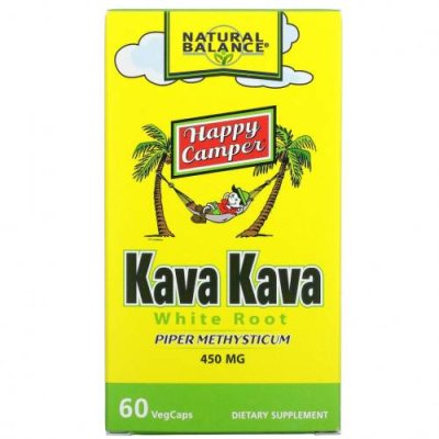 Natural Balance, Kava Kava White Root, 450 mg, 60 VegCaps / Кава-кава (перец опьяняющий) | Аптека | V4.Ru: Маркетплейс