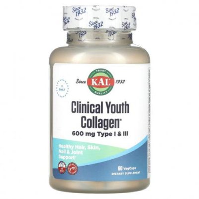 KAL, Clinical Youth Collagen, коллаген, 60 вегетарианских капсул / Коллаген, добавки | Аптека | V4.Ru: Маркетплейс