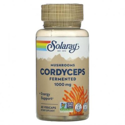 Solaray, Organic Grown Fermented Cordyceps, 500 mg, 60 VegCaps / Кордицепс | Аптека | V4.Ru: Маркетплейс