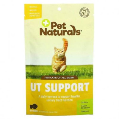 Pet Naturals of Vermont, добавка для кошек, для поддержки здоровья мочевыводящих путей, 60 жевательных таблеток, 75 г (2,65 унции) / Витамины и минералы для питомцев | Аптека | V4.Ru: Маркетплейс