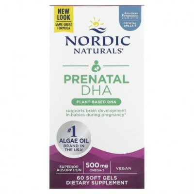 Nordic Naturals, ДГК для беременных, 250 мг, 60 мягких таблеток / Препараты для беременных и родивших женщин | Аптека | V4.Ru: Маркетплейс