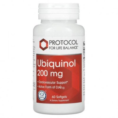 Protocol for Life Balance, убихинол, 200 мг, 60 капсул / Ubiquinol, CoQ10 | Аптека | V4.Ru: Маркетплейс