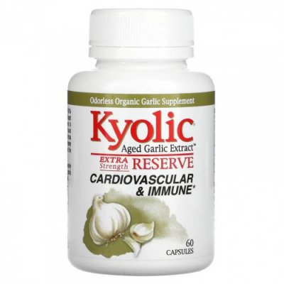 Kyolic, Aged Garlic Extract, повышенная сила действия, 60 капсул / Чеснок | Аптека | V4.Ru: Маркетплейс