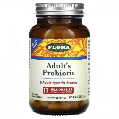 Flora, Udo's Choice, Adult's Probiotic, 60 капсул / Пробиотики | Аптека | V4.Ru: Маркетплейс