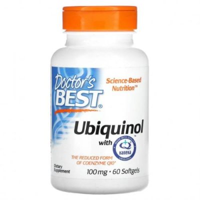 Doctor's Best, убихинол с Kaneka, 100 мг, 60 капсул / Ubiquinol, CoQ10 | Аптека | V4.Ru: Маркетплейс