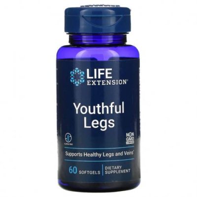 Life Extension, Youthful Legs, добавка для здоровья ног, 60 мягких таблеток / Женское здоровье | Аптека | V4.Ru: Маркетплейс