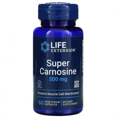 Life Extension, Super Carnosine, 500 мг, 60 вегетарианских капсул / L-карнозин | Аптека | V4.Ru: Маркетплейс