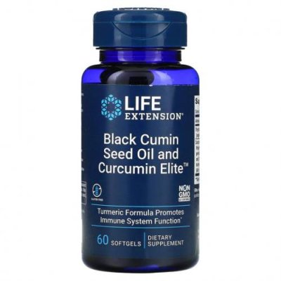 Life Extension, масло из семян черного тмина с Curcumin Elite, 60 капсул / Куркума и куркумин | Аптека | V4.Ru: Маркетплейс