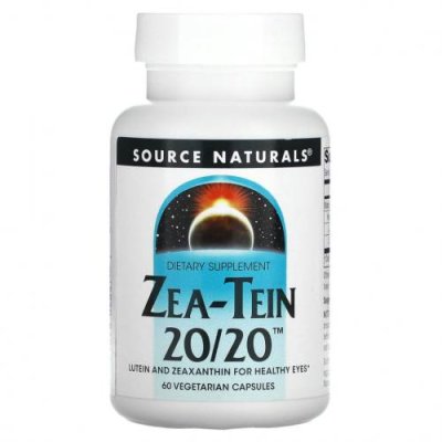 Source Naturals, Zea-Tein 20/20, 60 вегетарианских капсул / Лютеин и зеаксантин | Аптека | V4.Ru: Маркетплейс