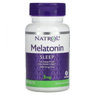 Natrol, Melatonin (Мелатонин), 3 мг, 60 таблеток / Мелатонин | Аптека | V4.Ru: Маркетплейс