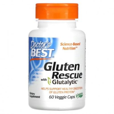 Doctor's Best, Gluten Rescue, ферменты для расщепления глютена с Glutalytic, 60 вегетарианских капсул / Препараты с глютеном | Аптека | V4.Ru: Маркетплейс