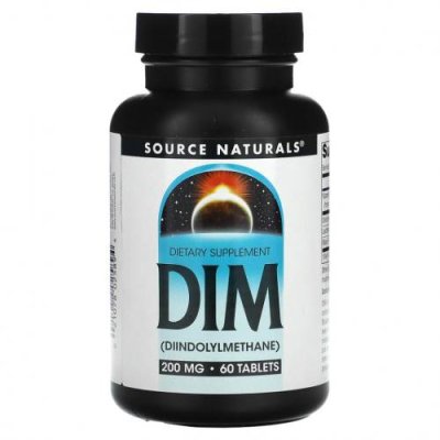 Source Naturals, DIM (дииндолинметан), 200 мг, 60 таблеток / Дииндолилметан (DIM) | Аптека | V4.Ru: Маркетплейс