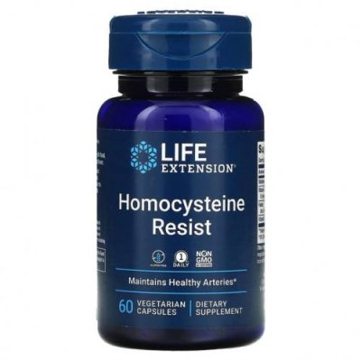 Life Extension, Homocysteine Resist, добавка для поддержания здорового уровня гомоцистеина, 60 вегетарианских капсул / Витамин B | Аптека | V4.Ru: Маркетплейс