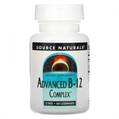 Source Naturals, улучшенный комплекс B-12, 5 мг, 60 таблеток для рассасывания / Витамин B | Аптека | V4.Ru: Маркетплейс