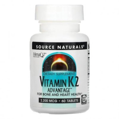 Source Naturals, Преимущества Витамина K2, 2,200 мкг, 60 таблеток / Витамин К | Аптека | V4.Ru: Маркетплейс