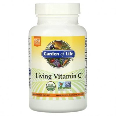 Garden of Life, Living Vitamin C, 60 растительных капсул / Витамин С | Аптека | V4.Ru: Маркетплейс