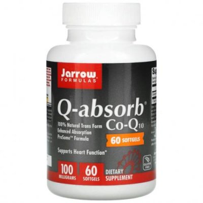 Jarrow Formulas, Q-absorb коэнзим-Q10, 100 мг, 60 капсул / Коэнзим Q10 (CoQ10) | Аптека | V4.Ru: Маркетплейс