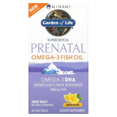 Minami Nutrition, Supercritical Prenatal, рыбий жир омега-3 со вкусом лимона, 60 мягких желатиновых капсул / Препараты для беременных и родивших женщин | Аптека | V4.Ru: Маркетплейс