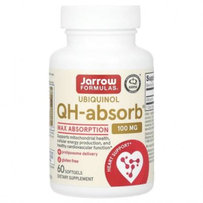 Jarrow Formulas, убихинол QH-Absorb, 100 мг, 60 мягких таблеток / Ubiquinol, CoQ10 | Аптека | V4.Ru: Маркетплейс