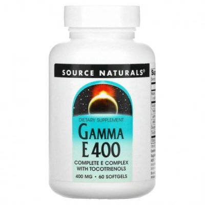 Source Naturals, комплекс Gamma E 400 с токотриенолами, 400 мг, 60 мягких таблеток / Витамин Е | Аптека | V4.Ru: Маркетплейс