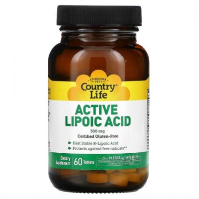 Country Life, Active Lipoic Acid, Time Release, 300 mg, 60 Tablets / Альфа-липоевая кислота | Аптека | V4.Ru: Маркетплейс