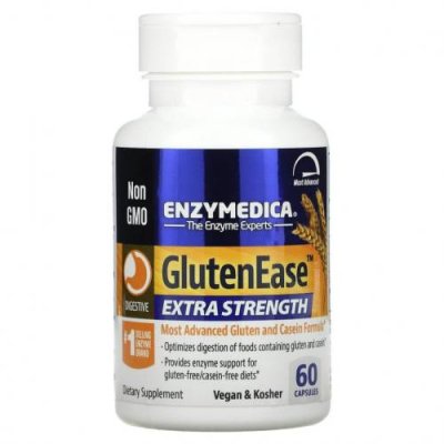 Enzymedica, GlutenEase, Extra Strength, 60 капсул / Препараты с глютеном | Аптека | V4.Ru: Маркетплейс