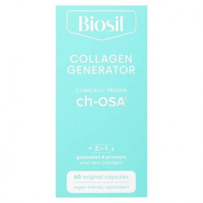 BioSil by Natural Factors, ch-OSA, улучшенный источник коллагена, 60 вегетарианских капсул / Диоксид кремния и ортокремниевая кислота | Аптека | V4.Ru: Маркетплейс