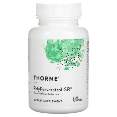 Thorne Research, PolyResveratrol-SR, 60 капсул / Птеростильбен | Аптека | V4.Ru: Маркетплейс