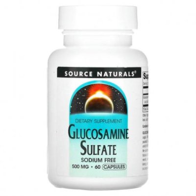 Source Naturals, Glucosamine Sulfate, Sodium Free, 500 mg, 60 Capsules / Глюкозамин | Аптека | V4.Ru: Маркетплейс