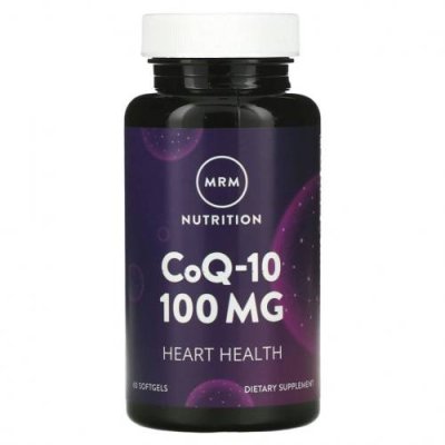 MRM, Nutrition, коэнзим Q-10, 100 мг, 60 мягких таблеток / Коэнзим Q10 (CoQ10) | Аптека | V4.Ru: Маркетплейс