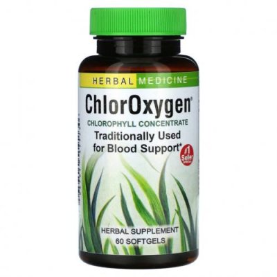 Herbs Etc., ChlorOxygen, концентрат хлорофилла, 60 быстродействующих мягких капсул / Хлорофилл | Аптека | V4.Ru: Маркетплейс