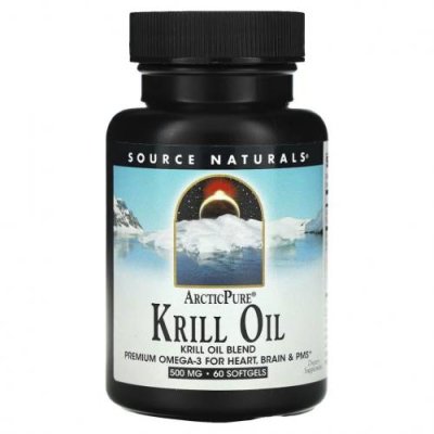 Source Naturals, ArcticPure, крилевый жир, 500 мг, 60 желатиновых капсул / Масло криля | Аптека | V4.Ru: Маркетплейс