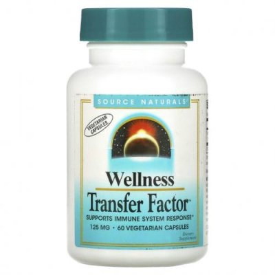 Source Naturals, Wellness Transfer Factor, 125 мг, 60 вегетарианских капсул / Молозиво | Аптека | V4.Ru: Маркетплейс