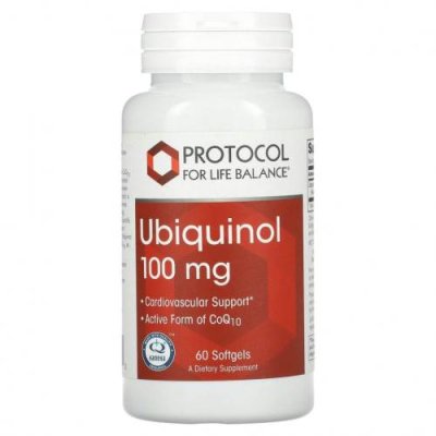 Protocol for Life Balance, Убихинол, 100 мг, 60 мягких таблеток / Ubiquinol, CoQ10 | Аптека | V4.Ru: Маркетплейс