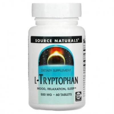 Source Naturals, L-триптофан, 500 мг, 60 таблеток / L-триптофан | Аптека | V4.Ru: Маркетплейс