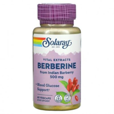 Solaray, Berberine, 500mg, 60 VegCaps / Берберин (барбарис) | Аптека | V4.Ru: Маркетплейс