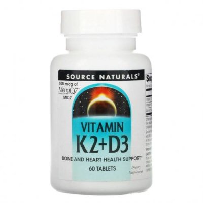 Source Naturals, витамин K2 и D3, 60 таблеток / Витамин К | Аптека | V4.Ru: Маркетплейс