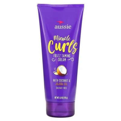 Aussie, Miracle Curls, крем для укладки вьющихся волос, кокос и масло австралийского жожоба, 193 г (6,8 унции) / Крем | Аптека | V4.Ru: Маркетплейс