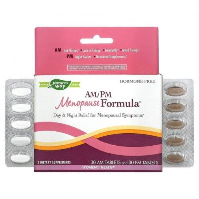 Nature's Way, AM/PM Menopause Formula, женское здоровье, 60 таблеток / Женское здоровье | Аптека | V4.Ru: Маркетплейс