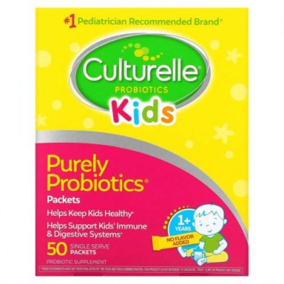 Culturelle, Kids, чистые пробиотики, от 1 года, без ароматизаторов, 50 порционных пакетиков / Пробиотики для детей | Аптека | V4.Ru: Маркетплейс