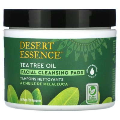 Desert Essence, ватные диски для ежедневной очистки кожи лица, 50 штук / Салфетки для лица | Аптека | V4.Ru: Маркетплейс