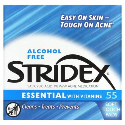 Stridex, Single-Step Acne Control, не содержащие спирта , 55 мягких салфеток, 4.21 в каждой / Акне и пятна | Аптека | V4.Ru: Маркетплейс